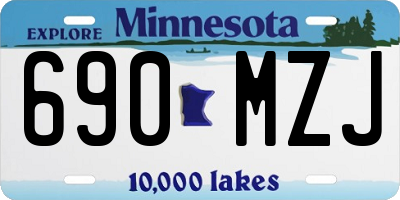 MN license plate 690MZJ