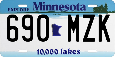 MN license plate 690MZK