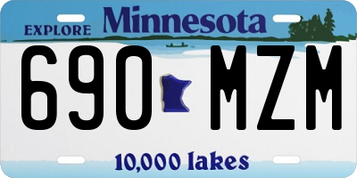 MN license plate 690MZM