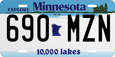 MN license plate 690MZN