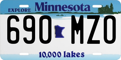 MN license plate 690MZO