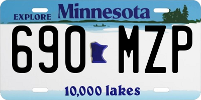 MN license plate 690MZP