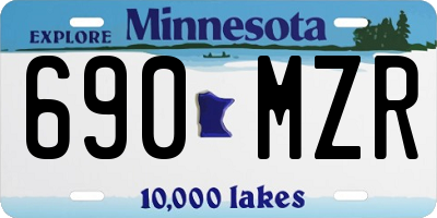 MN license plate 690MZR