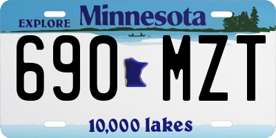 MN license plate 690MZT