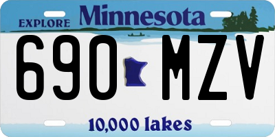 MN license plate 690MZV
