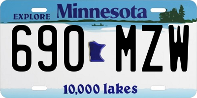 MN license plate 690MZW