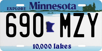 MN license plate 690MZY