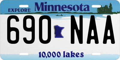MN license plate 690NAA