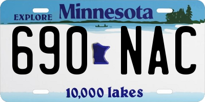 MN license plate 690NAC