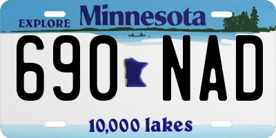 MN license plate 690NAD
