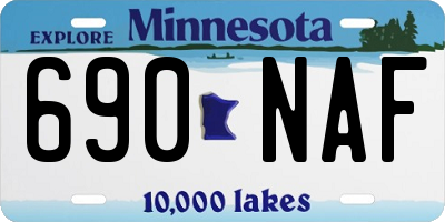 MN license plate 690NAF