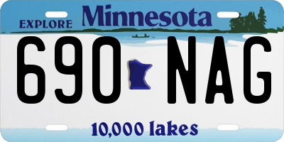 MN license plate 690NAG