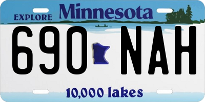MN license plate 690NAH