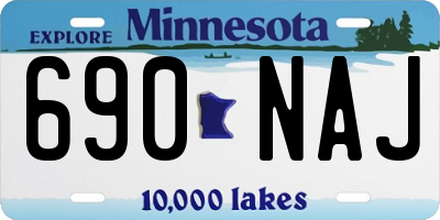 MN license plate 690NAJ