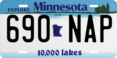 MN license plate 690NAP