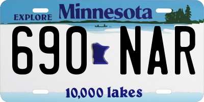 MN license plate 690NAR