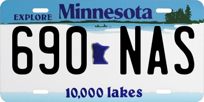 MN license plate 690NAS