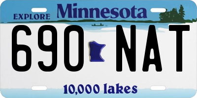 MN license plate 690NAT