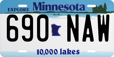 MN license plate 690NAW