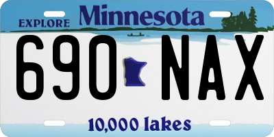MN license plate 690NAX