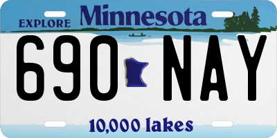 MN license plate 690NAY