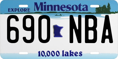 MN license plate 690NBA