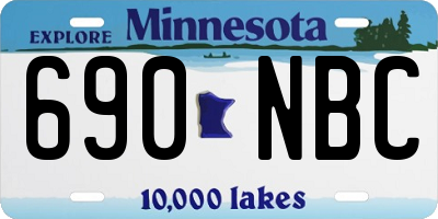 MN license plate 690NBC