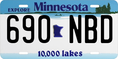 MN license plate 690NBD