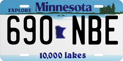MN license plate 690NBE