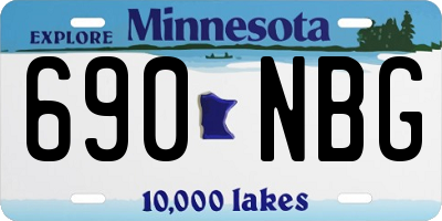 MN license plate 690NBG