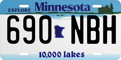 MN license plate 690NBH