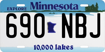 MN license plate 690NBJ