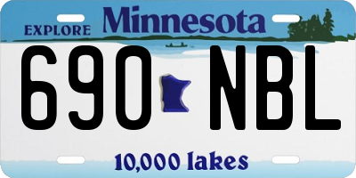 MN license plate 690NBL
