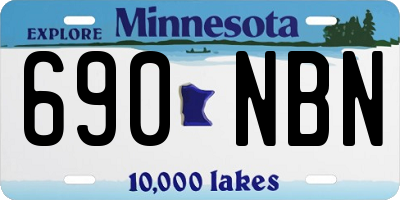 MN license plate 690NBN
