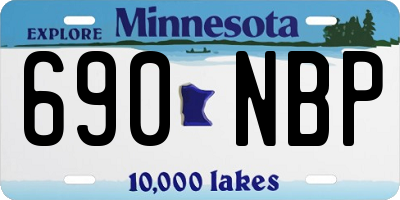 MN license plate 690NBP