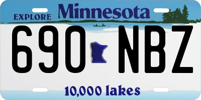 MN license plate 690NBZ