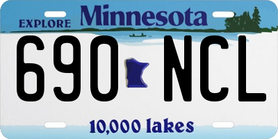 MN license plate 690NCL