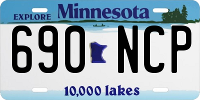 MN license plate 690NCP