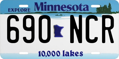 MN license plate 690NCR