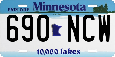 MN license plate 690NCW