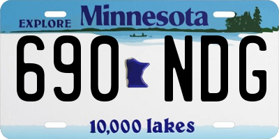 MN license plate 690NDG