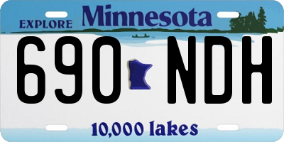 MN license plate 690NDH