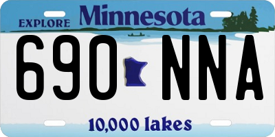 MN license plate 690NNA