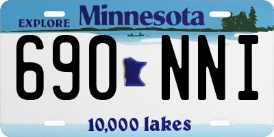 MN license plate 690NNI