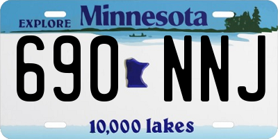 MN license plate 690NNJ
