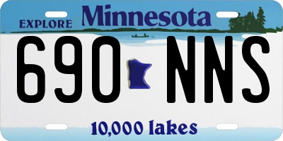MN license plate 690NNS