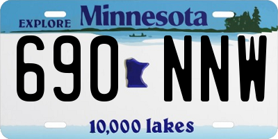MN license plate 690NNW