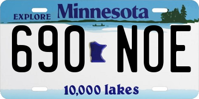 MN license plate 690NOE