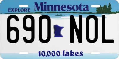 MN license plate 690NOL
