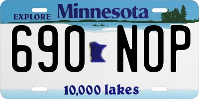 MN license plate 690NOP